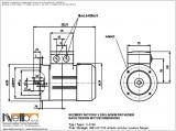 Dimensions 1LA706 IMB14FT100 (medium flange)