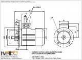 1LA707 IMB5 (large flange) dimensions 