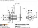 1LA708 IMB14FT (small flange) dimensions