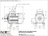 1LA710 IMB3 (foot-standing) dimensions