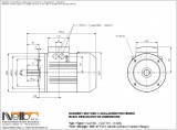 1LA713 IMB14FT (medium flange) dimensions