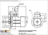 1LA907IMB5 (large flange) dimensions