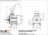 1LA908 IMB3 (foot-standing) dimensions