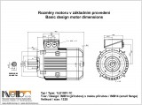 1LE1001 size 132S IMB14 (small flange) dimensions