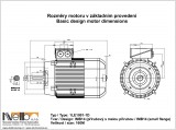 1LE1001 size 160M IMB14 (small flange) dimensions