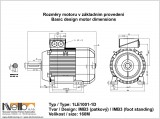 1LE1001 size 160M IMB3 (foot-standing) dimensions