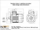 1LE1001 size 112M IMB5 (large flange) dimensions