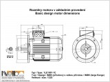 1LE1001 size 132S IMB5 (large flange) dimensions