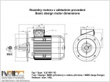 1LE1001 size 160L IMB5 (large flange) dimensions