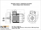 1LE1001 size 160M IMB5 (large flange) dimensions