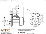 1MA708 IMB5 (large flange) dimensions