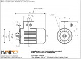 1MA709 IMB14FT (medium flange) dimensions