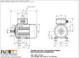 1MA709 IMB3 (foot-standing) dimensions